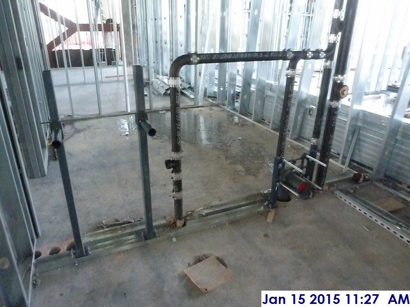 Installing waste and vent piping at the 2nd floor bathrooms 1